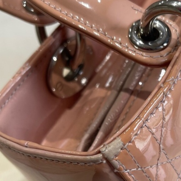 Blush light pink patent Dior Diana handbag - Picture 9 of 16